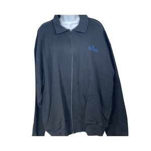 Spalding Athletic Apparel‎ Mens XL Full Zip Jacket Black 100% Cotton NOS